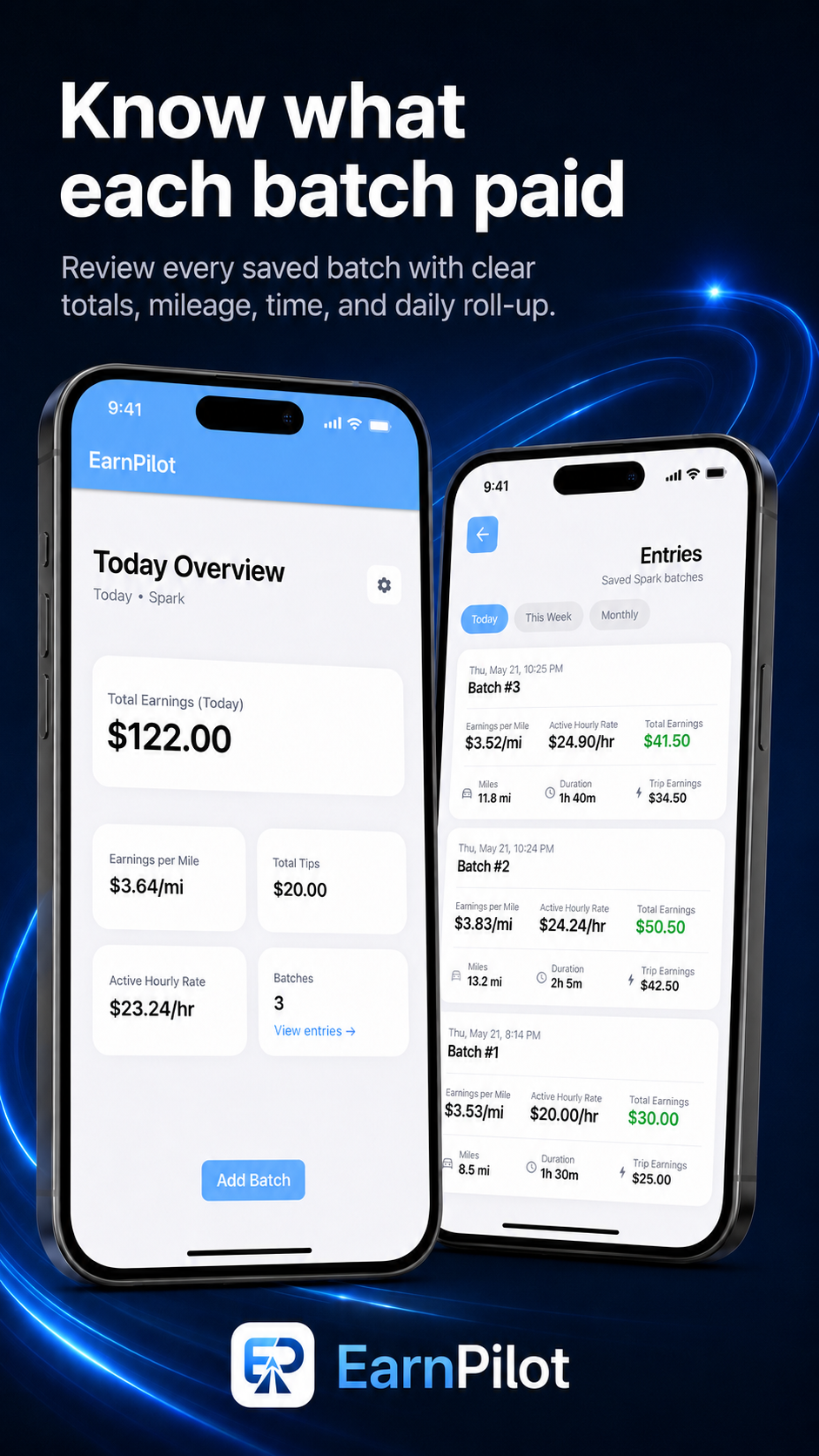EarnPilot — know what each batch paid